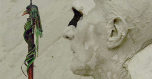 Performance met Zeearend, Sellingen III (2008) - still uit de video, regie Buddy Hermans pano